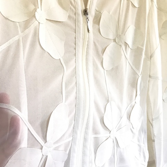 Dolce Cabo Floral Faux Leather Mesh Jacket - Picture 6 of 13